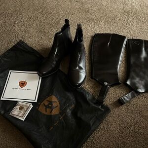 Ariat paddocks boots with half chaps size 7M